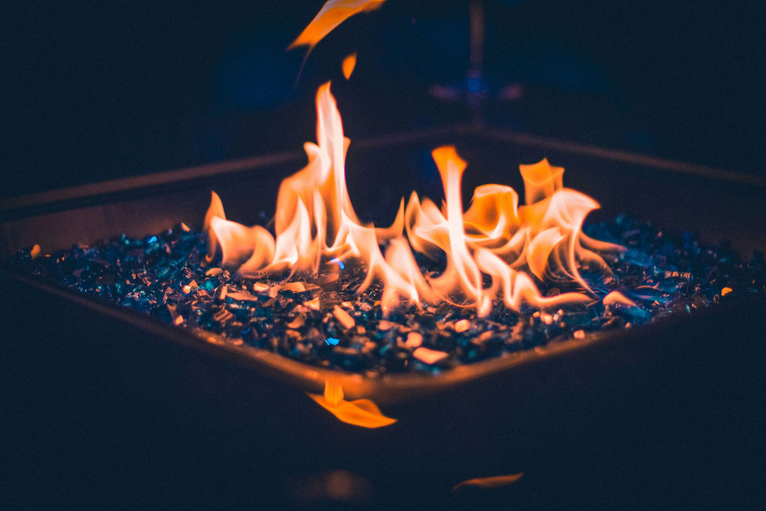 how to clean fire pit glass